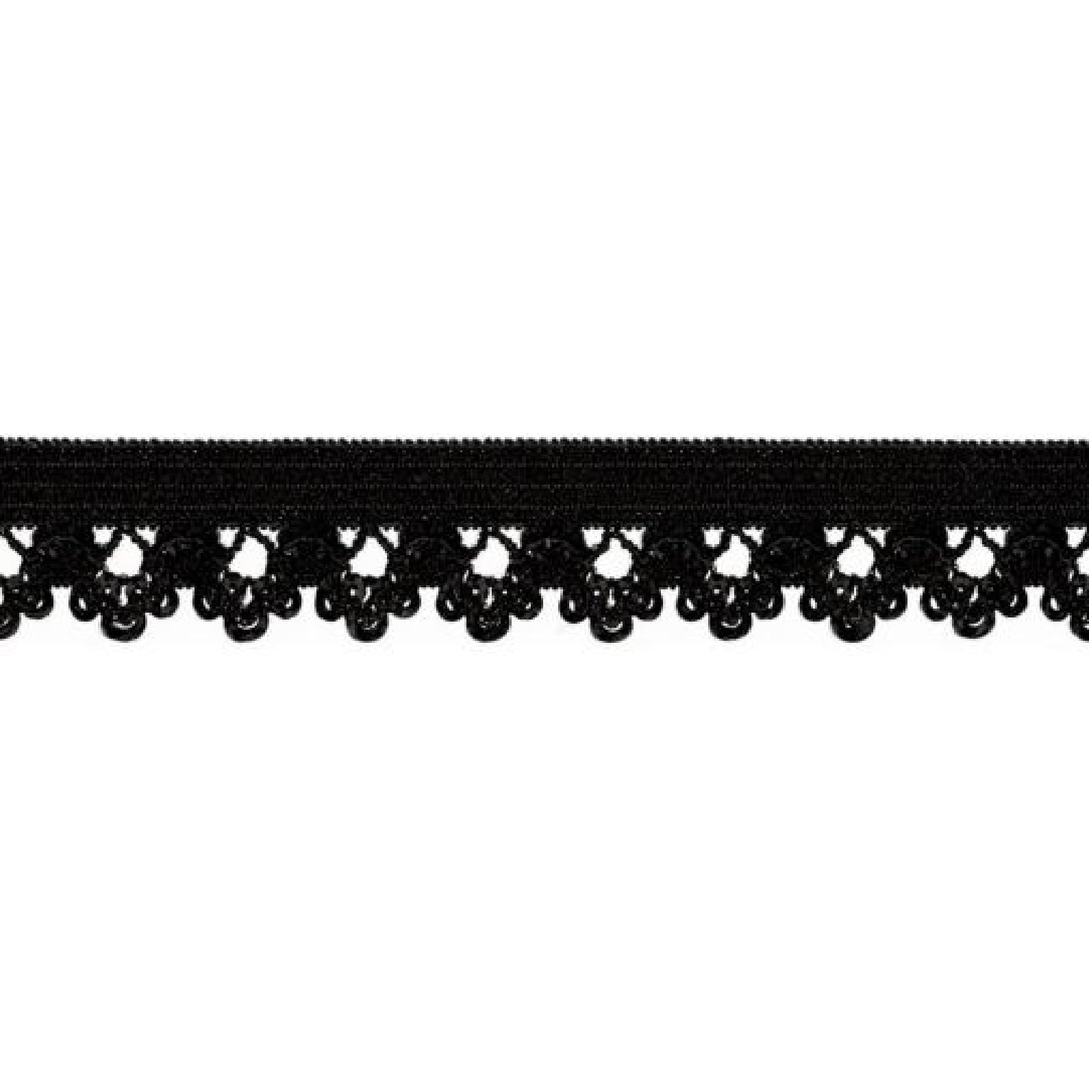 Black - 13mm elastic lace