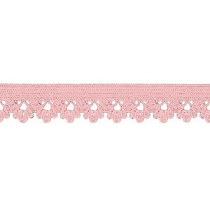 Baby Pink - 13mm Elastic Lace