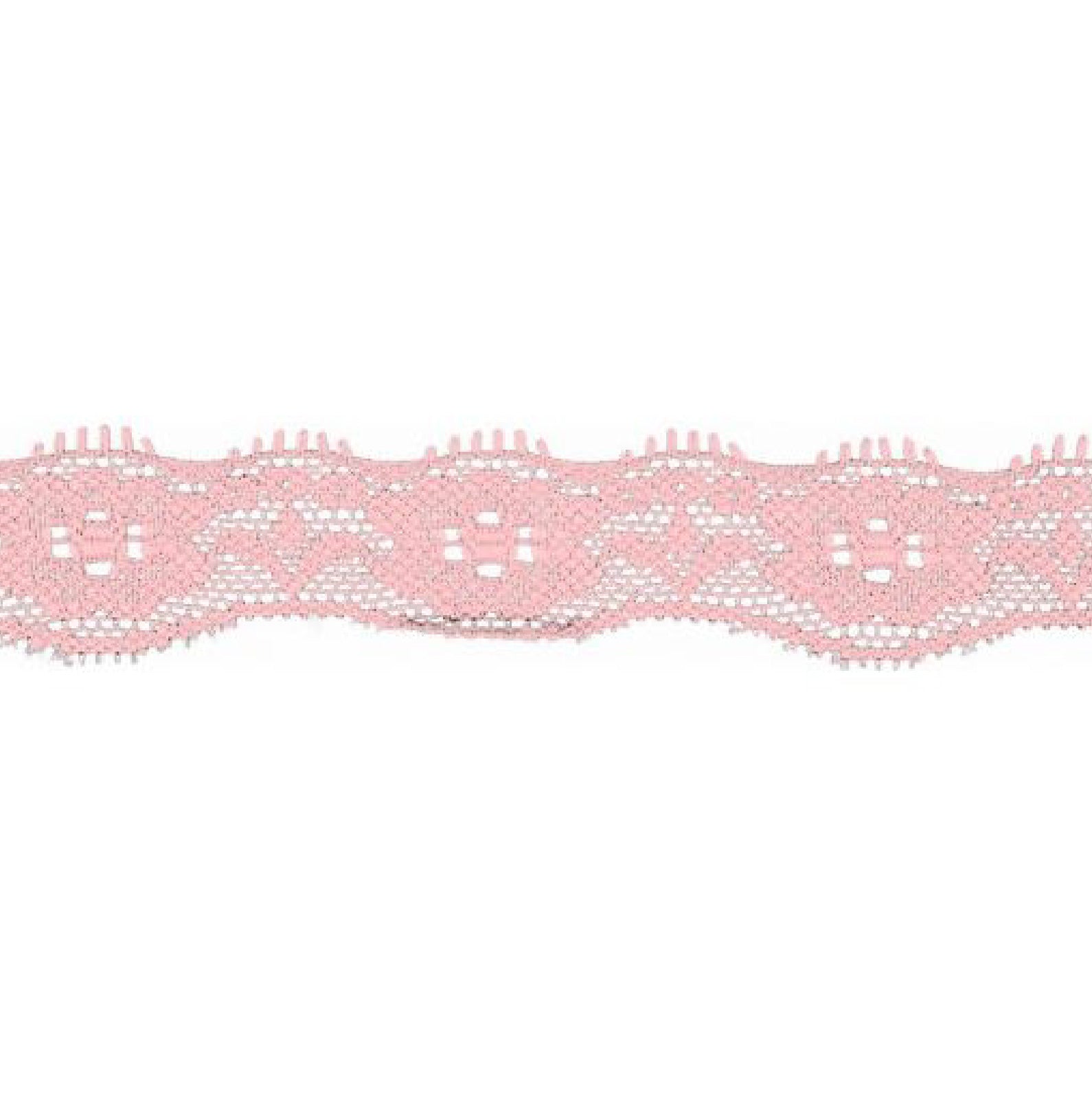 Baby Pink - 20mm Elastic Lace