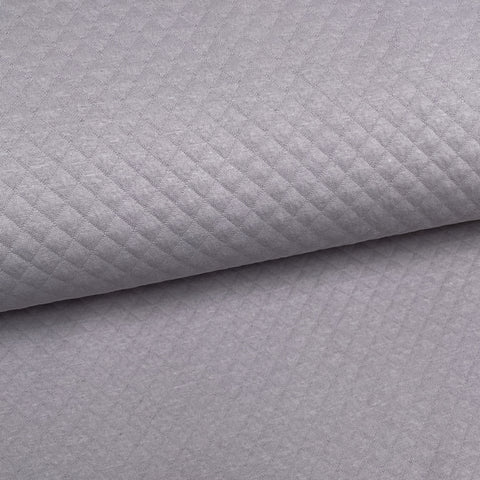 Matte Pale Gray - Plain Quilted Knit
