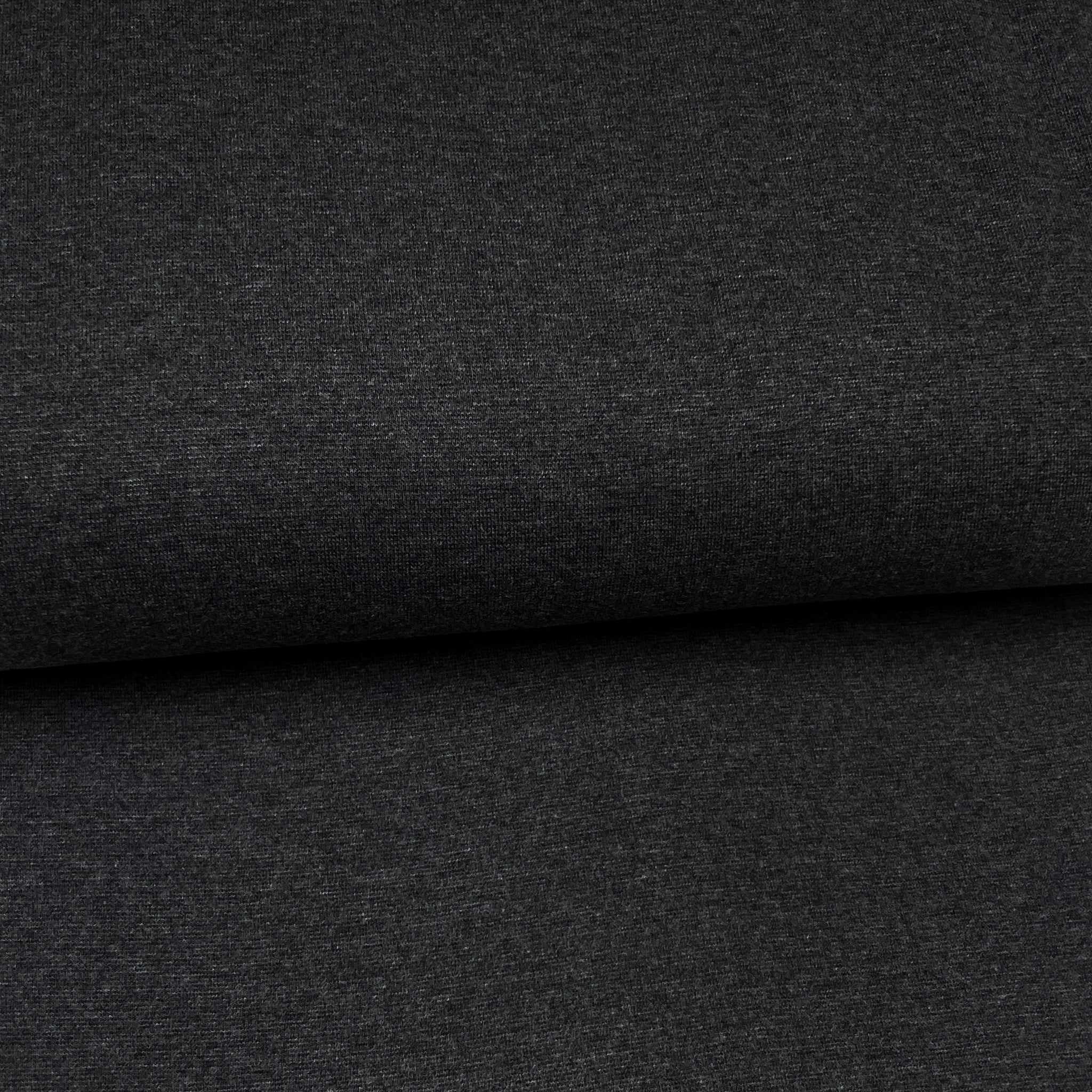 Charcoal gray melange - Solid French Terry
