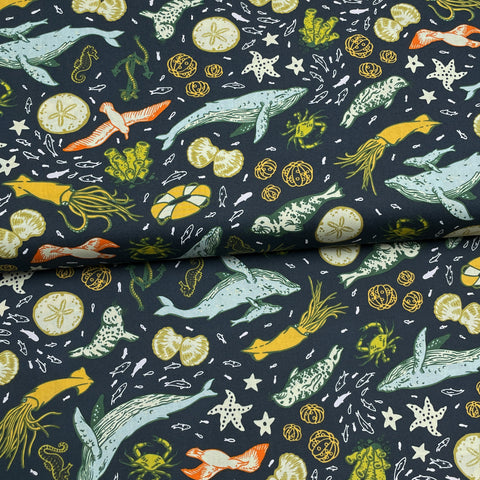 Wild Coast - Birch Fabrics - Organic Printed Poplin