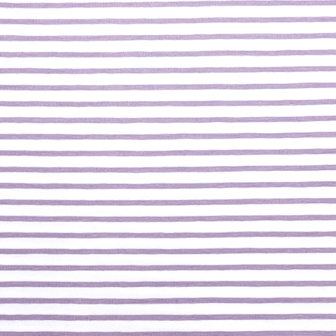 Ligné lilas et blanc 5 mm - Jersey ligné