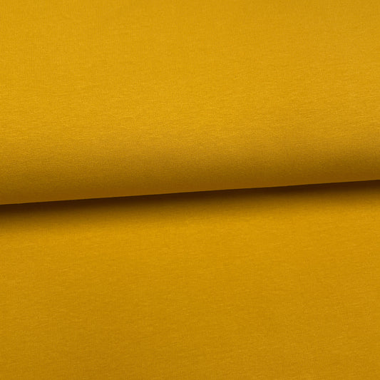 Fin de rouleau 45 cm - Moutarde - Coton ouaté biologique extensible uni