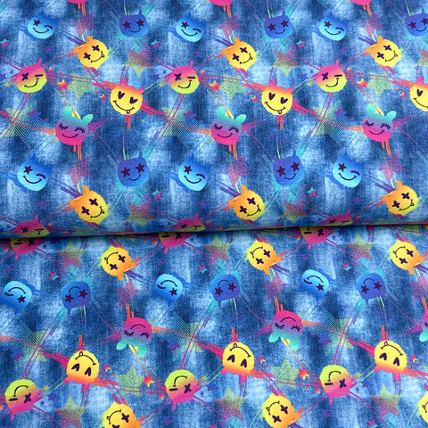 Smiley jeans - Printed jersey