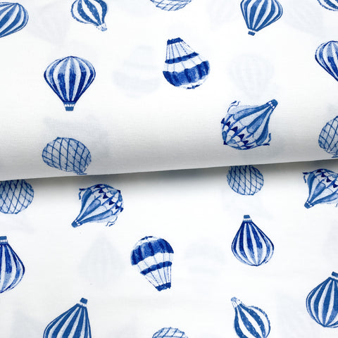 Blue Balloons - Organic Print Jersey