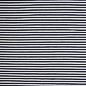 Striped navy blue and white 5 mm - Striped jersey