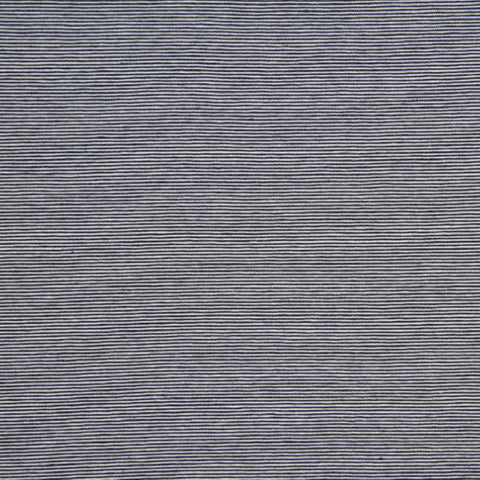 Ligné bleu marine et blanc 1 mm - Jersey ligné