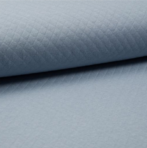 Pale Blue Plain Quilted Knit