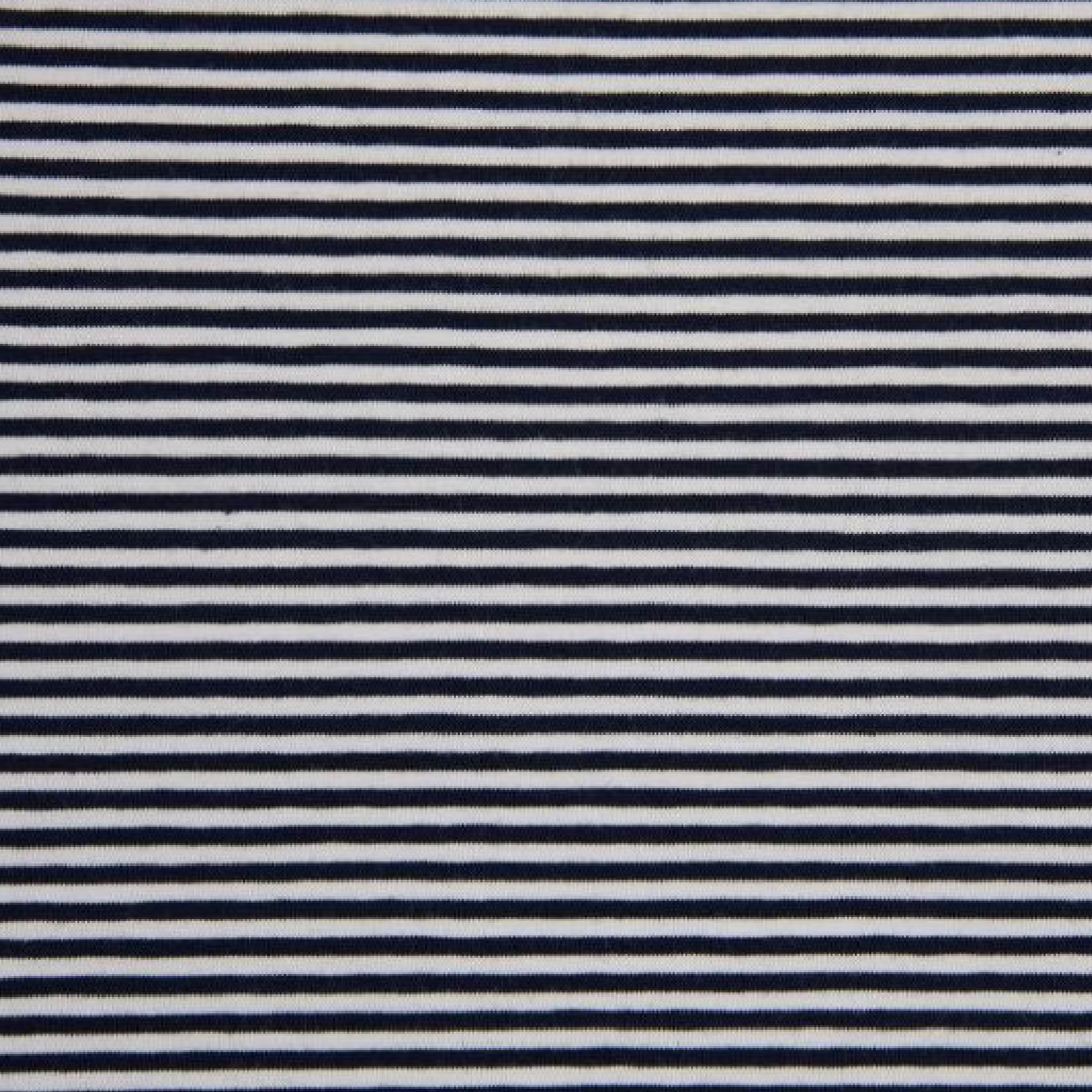 Striped navy blue and white 3 mm - Striped jersey